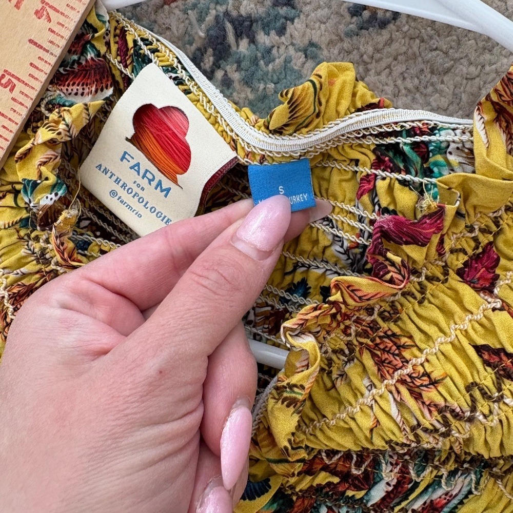FARM Rio Yellow Floral Off-Shoulder Mini Dress - Picture 5 of 8
